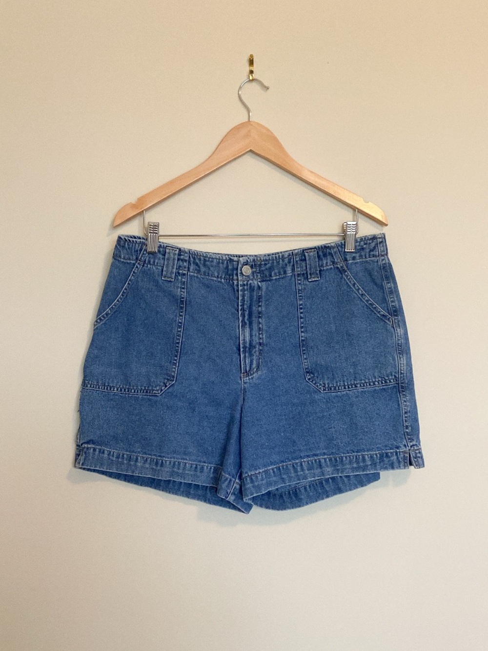 Vintage Essentials Style Cotton Denim Jean Shorts